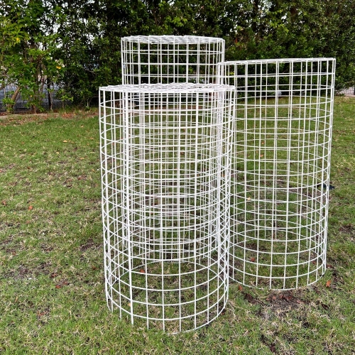 White Mesh Plinths