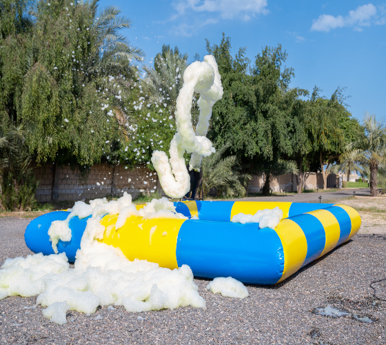 Pool with Foam Machine
