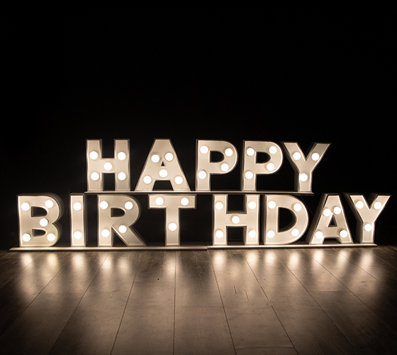 Happy Birthday Marquee Letters