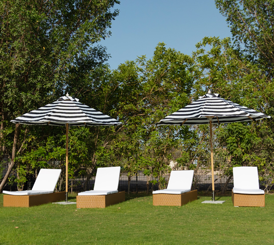 White Beach Loungers