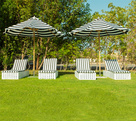 Striped Beach Loungers