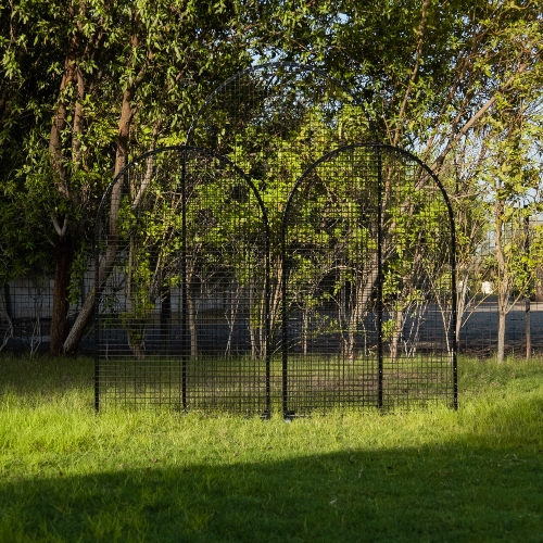 Panels Backdrop - Black Mesh