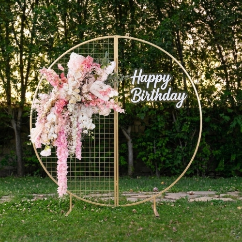 Round Gold Backdrop