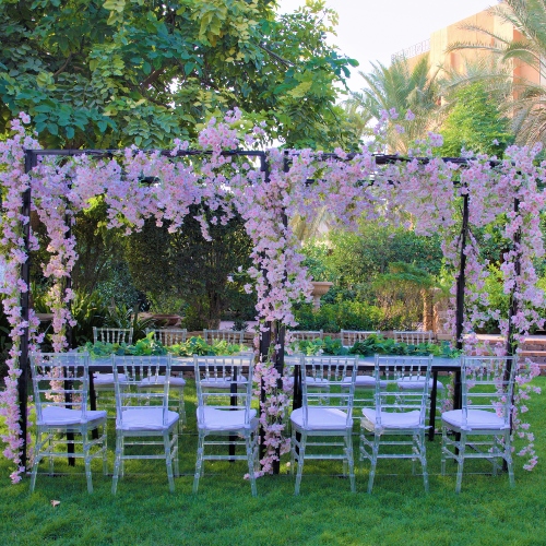 Light Cherry Blossom Table Setup