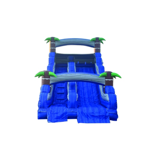 Blue Palm Tree Bouncy Castle (Wet or Dry)