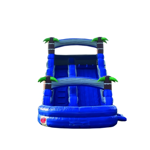 Blue Palm Tree Bouncy Castle (Wet or Dry)