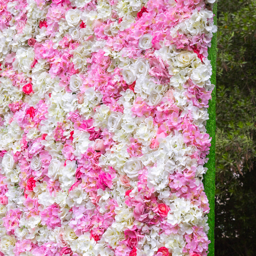 Classic Pink Flower Wall