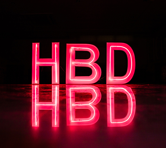 HBD Neon Sign