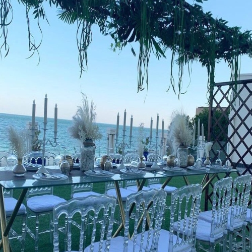 Gold & White Dining Setup