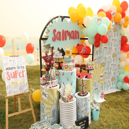 Comic Superhero Dessert Table