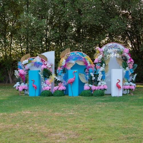 Flamingoes Backdrop