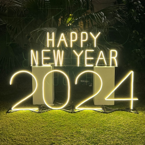 Festivity Happy New Year 2025 Neon