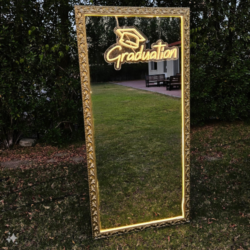 Lighting Golden Frame Mirror