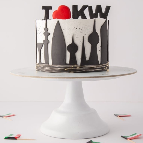 Kuwait Skyline Cake (with lights)