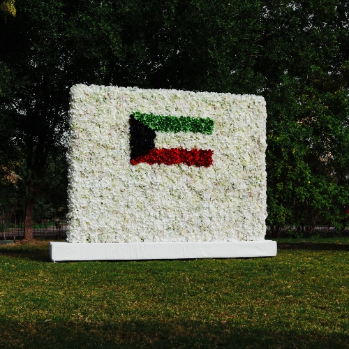 White Kuwait Flag Wall