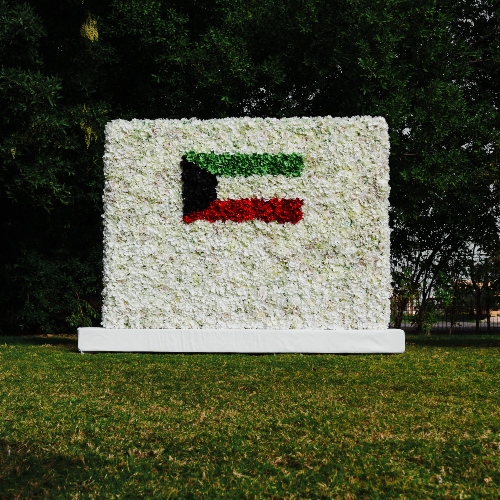 White Kuwait Flag Wall