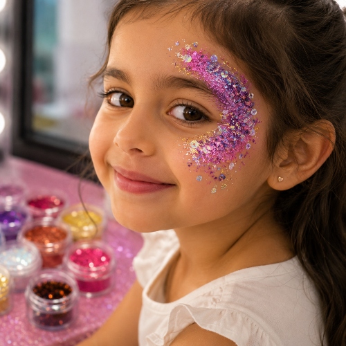 Face Glitter Painting