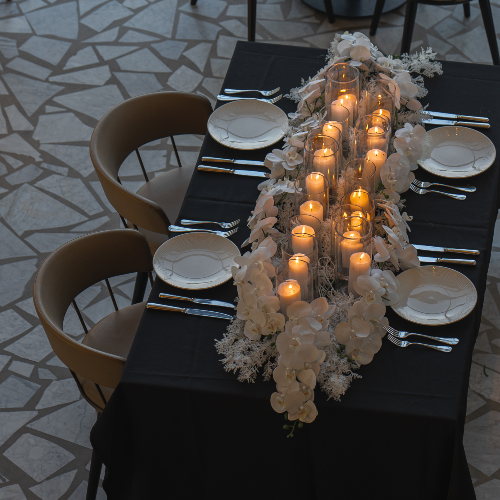 Phalaenopsis Inspired with Natural Block Candles (Table Decoration)