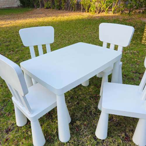 White Kids Chairs & Tables