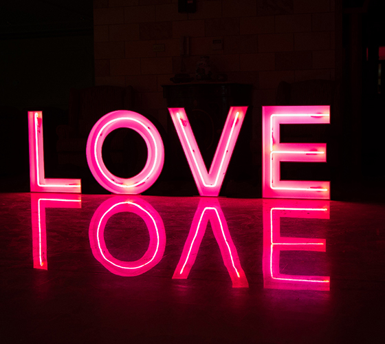 Neon Light Love Sign