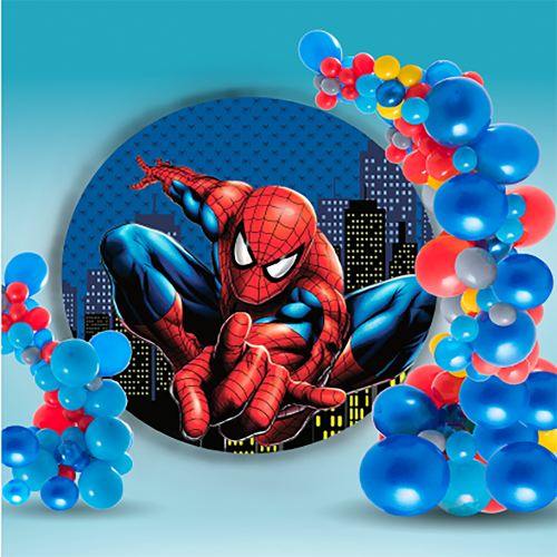 Custom Round Backdrop  With Balloons