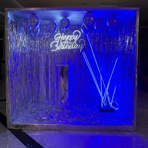 Silver Box With Blue light