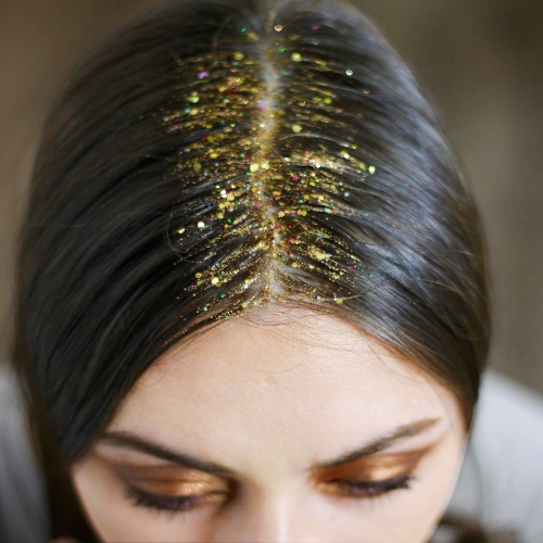 Hair Braiding with Glitter