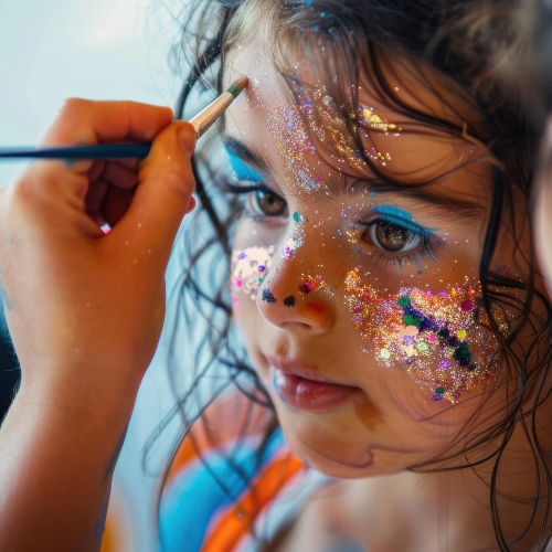 Glittery Face Painting