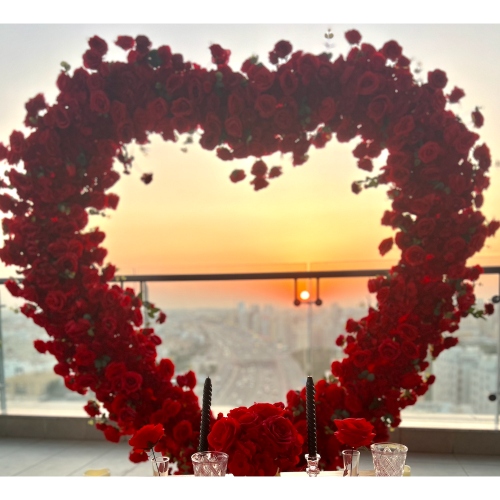 Floral Heart Shape Arch