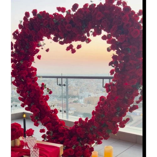 Floral Heart Shape Arch