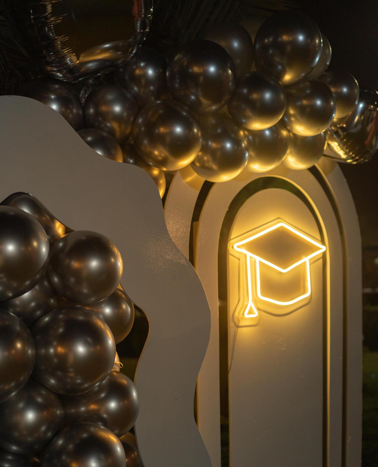 Silver Gradutaion Backdrop