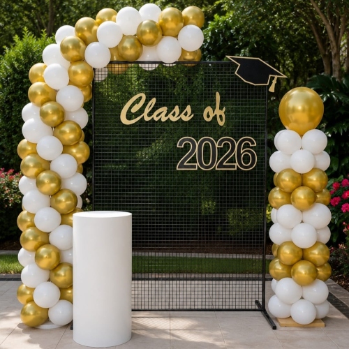 Gold and Black Mesh - Graduation