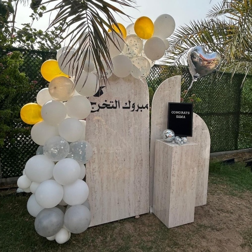 Marble Graduation Backdrop