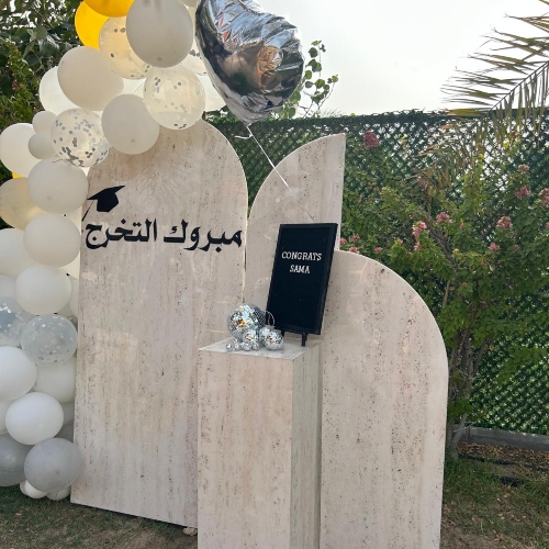 Marble Graduation Backdrop