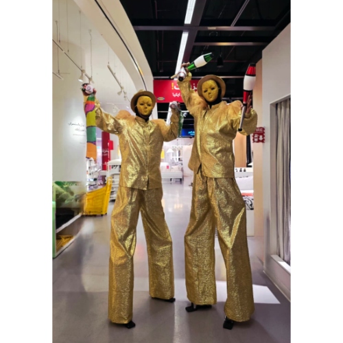 Gold Stilt Walker