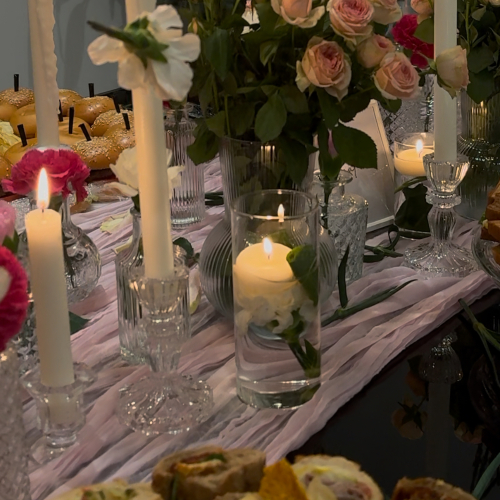Floral Escape Buffet Table Set-Up