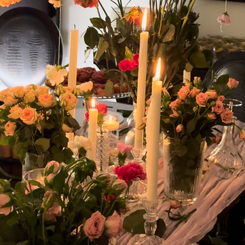 Floral Escape Buffet Table Set-Up