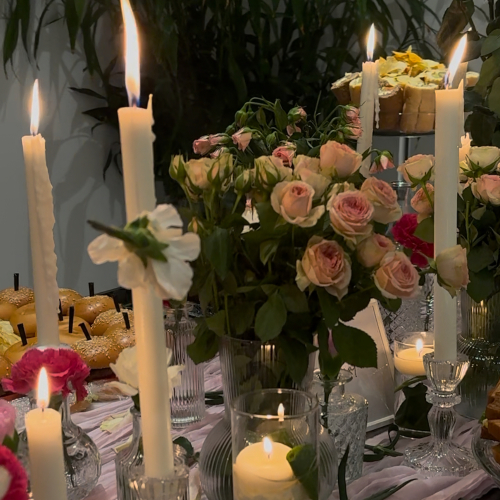 Floral Escape Buffet Table Set-Up