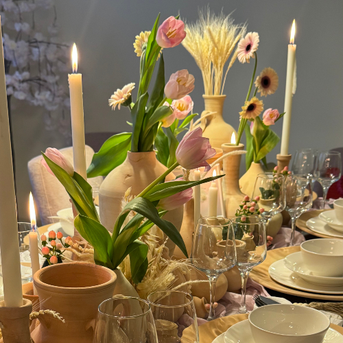 Terracotta Dining Table Set-up