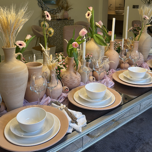 Terracotta Dining Table Set-up
