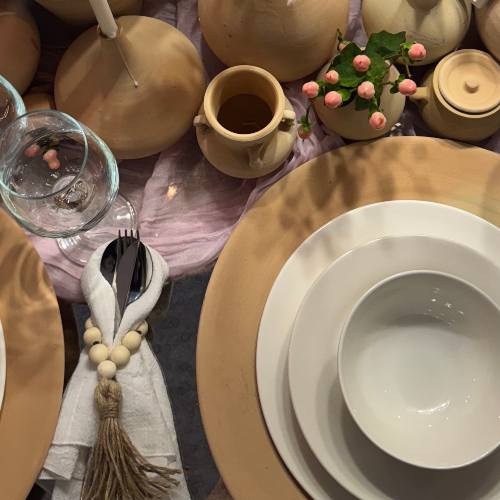 Terracotta Dining Table Set-up