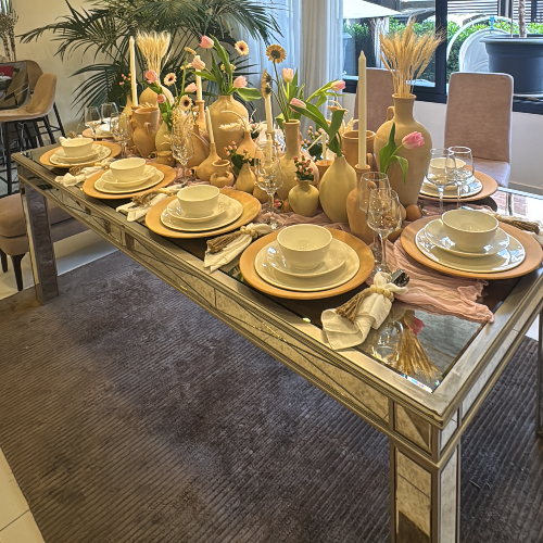 Terracotta Dining Table Set-up
