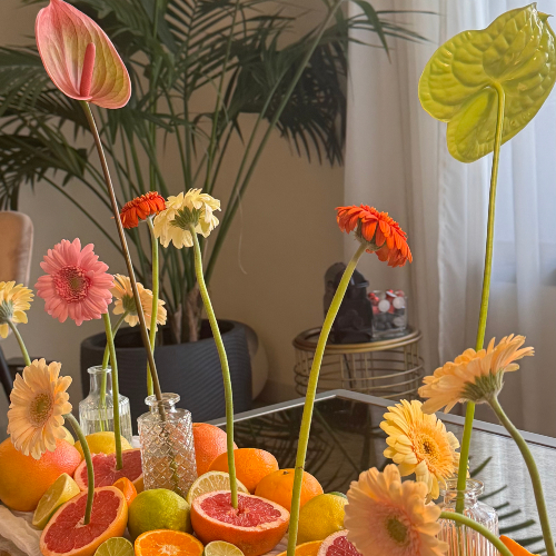 Citrus Floral Table Set-up