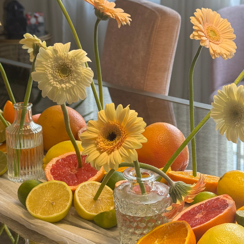 Citrus Floral Table Set-up