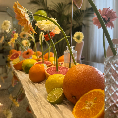Citrus Floral Table Set-up