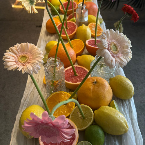 Citrus Floral Table Set-up
