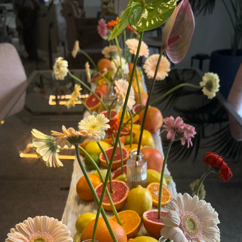 Citrus Floral Table Set-up