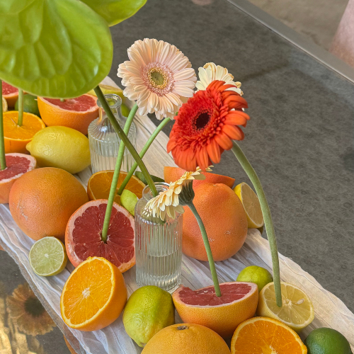 Citrus Floral Table Set-up