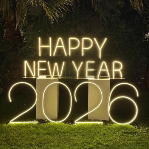Happy New Year Neon 2026