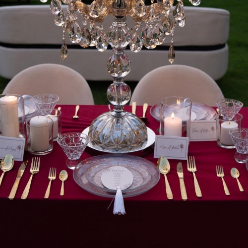 Chandelier Theme (Backdrop + Table Setup)